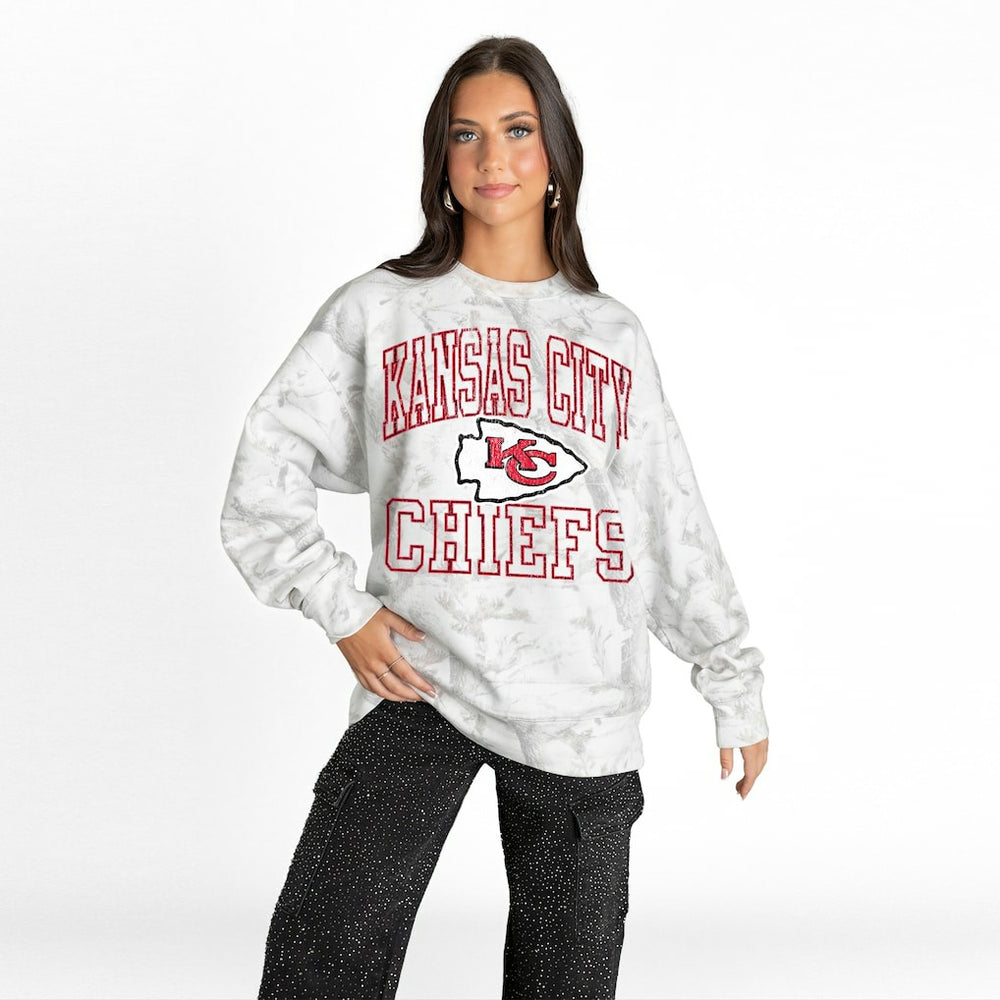 Gameday Couture Women's Whiteout Oversized Premium Fleece Sweatshirt - Kansas City Chiefs