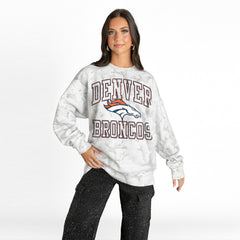 Gameday Couture Women's Whiteout Oversized Premium Fleece Sweatshirt - Denver Broncos