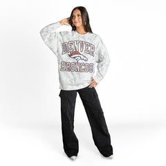 Gameday Couture Women's Whiteout Oversized Premium Fleece Sweatshirt - Denver Broncos
