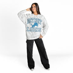 Gameday Couture Women's Whiteout Oversized Premium Fleece Sweatshirt - Detroit Lions
