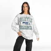 Gameday Couture Women's Whiteout Oversized Premium Fleece Sweatshirt - Seattle Seahawks