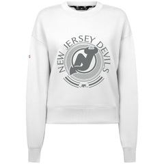 NHL White New Jersey Devils Levelwear Women's Slate & Snow Sponge Tri-Blend Sweatshirt