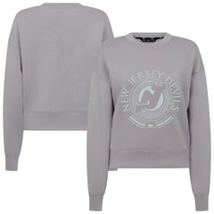 NHL Gray New Jersey Devils Levelwear Women's Slate & Snow Sponge Tri-Blend Sweatshirt