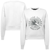 NHL White San Jose Sharks Levelwear Women's Slate & Snow Sponge Tri-Blend Sweatshirt
