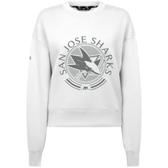 NHL White San Jose Sharks Levelwear Women's Slate & Snow Sponge Tri-Blend Sweatshirt