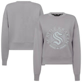 NHL Gray Seattle Kraken Levelwear Women's Slate & Snow Sponge Tri-Blend Sweatshirt