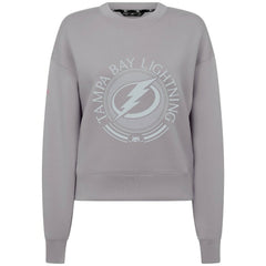 NHL Gray Tampa Bay Lightning Levelwear Women's Slate & Snow Sponge Tri-Blend Sweatshirt