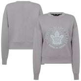NHL Gray Toronto Maple Leafs Levelwear Women's Slate & Snow Sponge Tri-Blend Sweatshirt