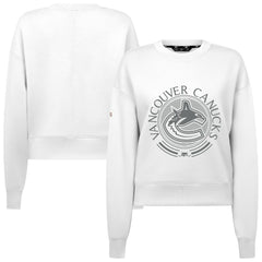 NHL White Vancouver Canucks Levelwear Women's Slate & Snow Sponge Tri-Blend Sweatshirt