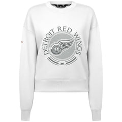 NHL White Detroit Red Wings Levelwear Women's Slate & Snow Sponge Tri-Blend Sweatshirt
