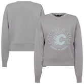 NHL Gray Calgary Flames Levelwear Women's Slate & Snow Sponge Tri-Blend Sweatshirt