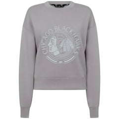 NHL Gray Chicago Blackhawks Levelwear Women's Slate & Snow Sponge Tri-Blend Sweatshirt