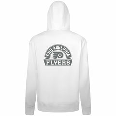 NHL White Philadelphia Flyers Levelwear Podium Chenille Logo Full-Zip Hoodie