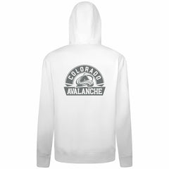 NHL White Colorado Avalanche Levelwear Podium Chenille Logo Full-Zip Hoodie