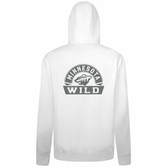 NHL White Minnesota Wild Levelwear Podium Chenille Logo Full-Zip Hoodie