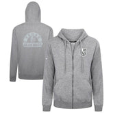 NHL Gray Vegas Golden Knights Levelwear Podium Chenille Logo Full-Zip Hoodie