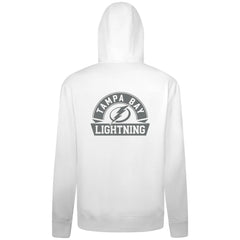 NHL White Tampa Bay Lightning Levelwear Podium Chenille Logo Full-Zip Hoodie