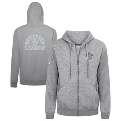 NHL Gray Toronto Maple Leafs Levelwear Podium Chenille Logo Full-Zip Hoodie