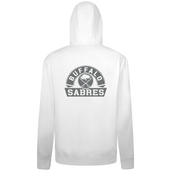 NHL White Buffalo Sabres Levelwear Podium Chenille Logo Full-Zip Hoodie