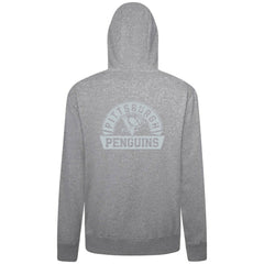 NHL Gray Pittsburgh Penguins Levelwear Podium Chenille Logo Full-Zip Hoodie
