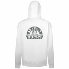 NHL White Anaheim Ducks Levelwear Podium Banner Arch Full-Zip Hoodie