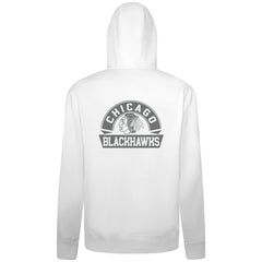 NHL White Chicago Blackhawks Levelwear Podium Banner Arch Full-Zip Hoodie