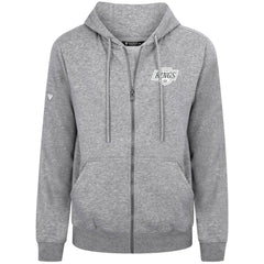 NHL Gray Los Angeles Kings Levelwear Podium Banner Arch Full-Zip Hoodie