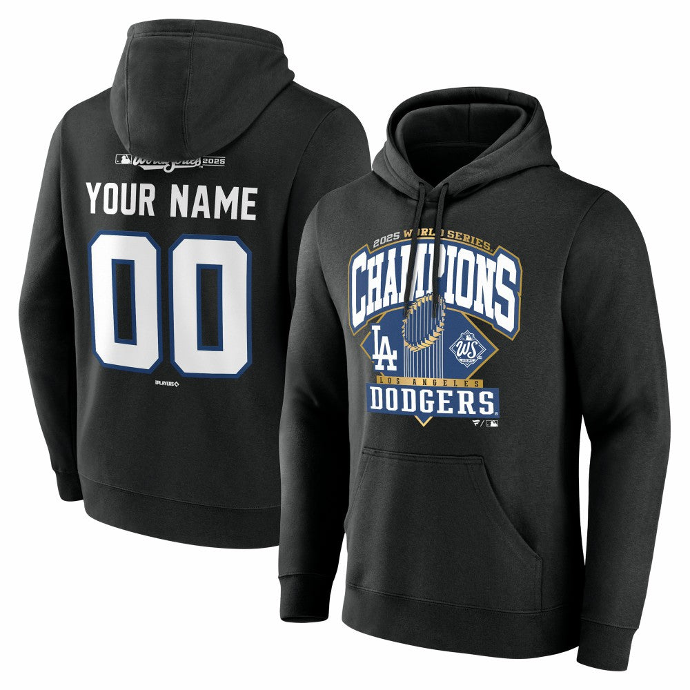 MLB Los Angeles Dodgers 2025 World Series Champions Custom Name & Number Hoodie