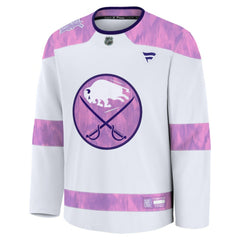 NHL White Buffalo Sabres Fanatics Hockey Fights Cancer Survivor Practice Jersey