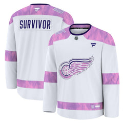 NHL White Detroit Red Wings Fanatics Hockey Fights Cancer Survivor Practice Jersey