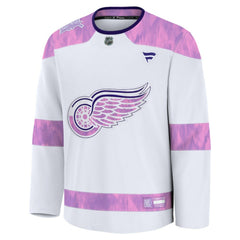 NHL White Detroit Red Wings Fanatics Hockey Fights Cancer Survivor Practice Jersey