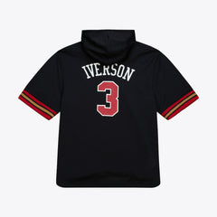 NBA Allen Iverson Philadelphia 76ers Mesh Name & Number Short Sleeve Hoodie