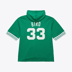 NBA Larry Bird Boston Celtics Mesh Name & Number Short Sleeve Hoodie