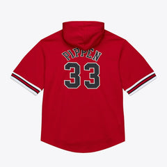 NBA Scottie Pippen Chicago Bulls Mesh Name & Number Short Sleeve Hoodie sale