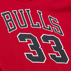 NBA Scottie Pippen Chicago Bulls Mesh Name & Number Short Sleeve Hoodie sale