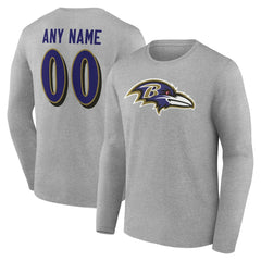Team Authentic Personalized Name & Number Long Sleeve T-Shirt - Baltimore Ravens