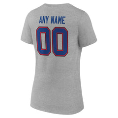 Women's Team Authentic Personalized Name & Number V-Neck T-Shirt - Buffalo Bills
