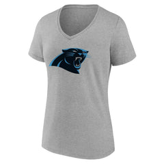 Women's Team Authentic Personalized Name & Number V-Neck T-Shirt - Carolina Panthers