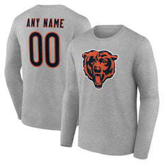Team Authentic Personalized Name & Number Long Sleeve T-Shirt - Chicago Bears