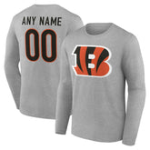 Team Authentic Personalized Name & Number Long Sleeve T-Shirt - Cincinnati Bengals