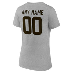 Women's Team Authentic Personalized Name & Number V-Neck T-Shirt - Cleveland Browns