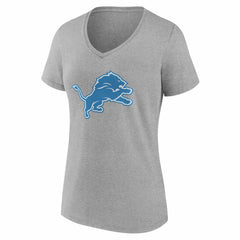 Women's Team Authentic Personalized Name & Number V-Neck T-Shirt - Detroit Lions