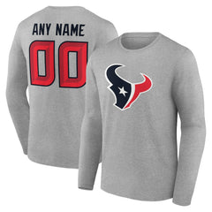 Team Authentic Personalized Name & Number Long Sleeve T-Shirt - Houston Texans