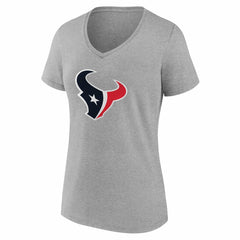 Women's Team Authentic Personalized Name & Number V-Neck T-Shirt - Houston Texans