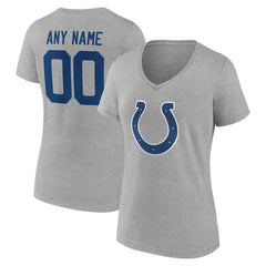 Women's Team Authentic Personalized Name & Number V-Neck T-Shirt - Indianapolis Colts
