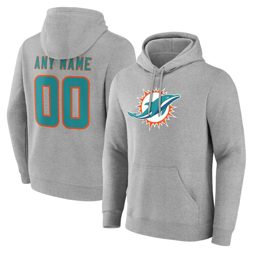 Team Authentic Personalized Name & Number Hoodie - Miami Dolphins