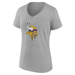 Women's Team Authentic Personalized Name & Number V-Neck T-Shirt - Minnesota Vikings
