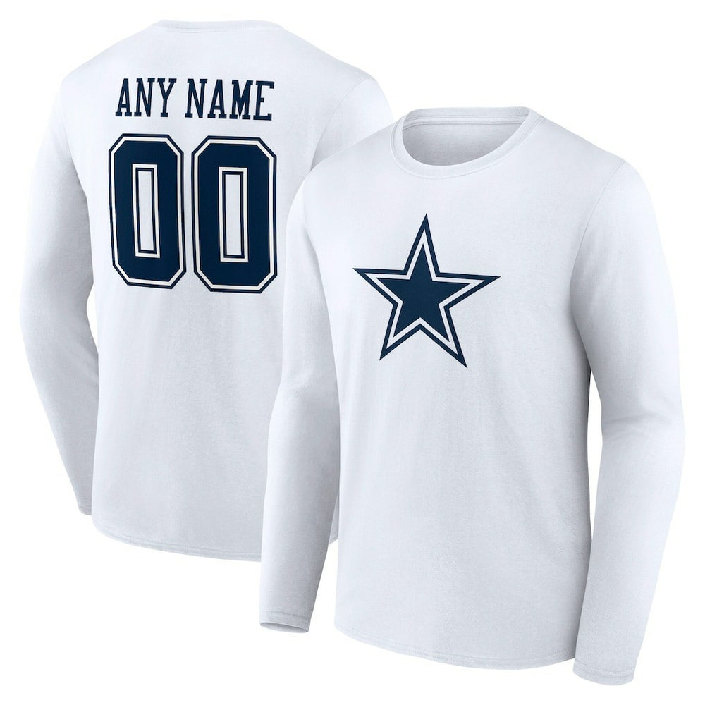 Team Authentic Personalized Name & Number Long Sleeve T-Shirt - Dallas Cowboys