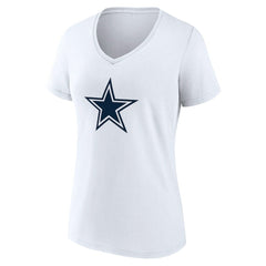 Women's Team Authentic Personalized Name & Number V-Neck T-Shirt - Dallas Cowboys