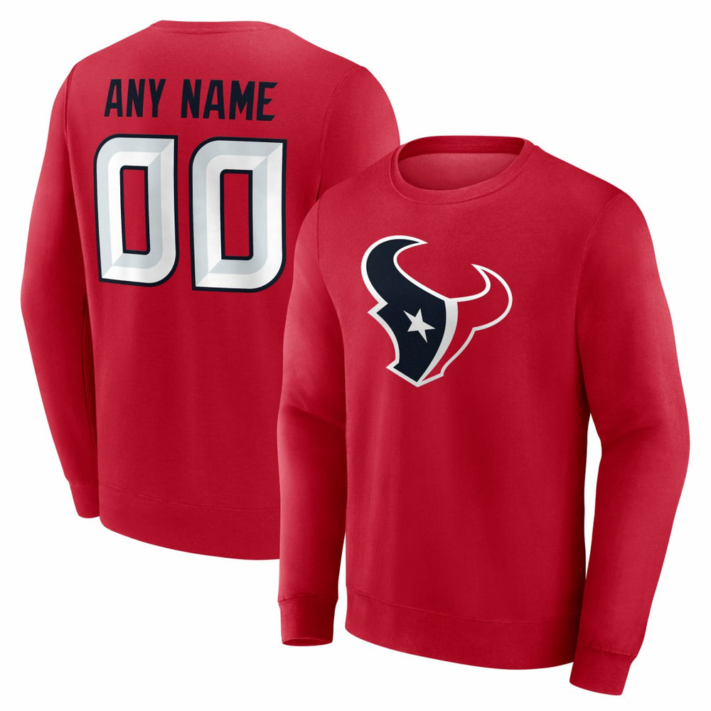 Team Authentic Personalized Name & Number Sweatshirt - Houston Texans